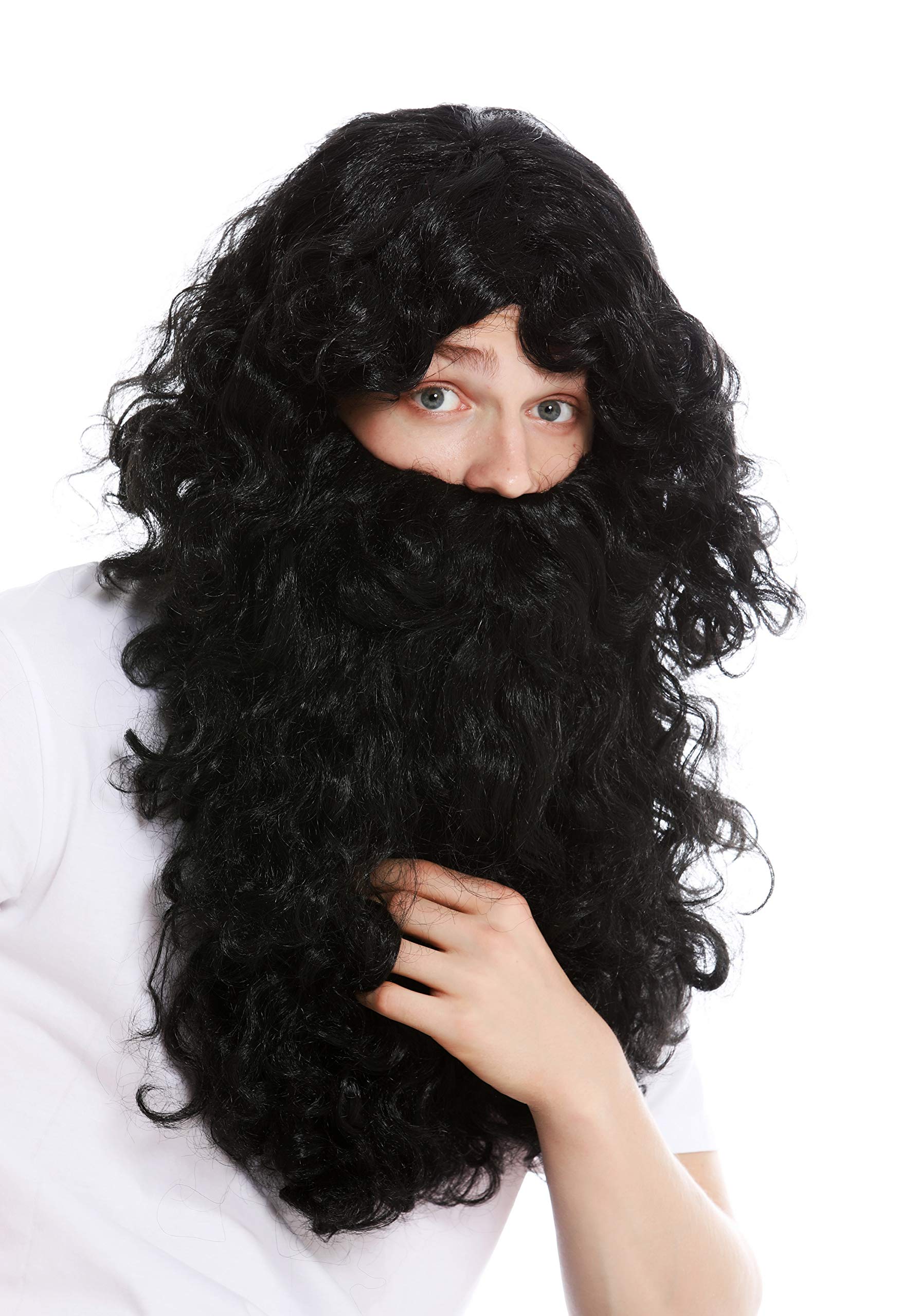 wig-me-up-46-a-b-za103-per-cke-und-bart-set-knecht-ruprecht-schwarz image 2