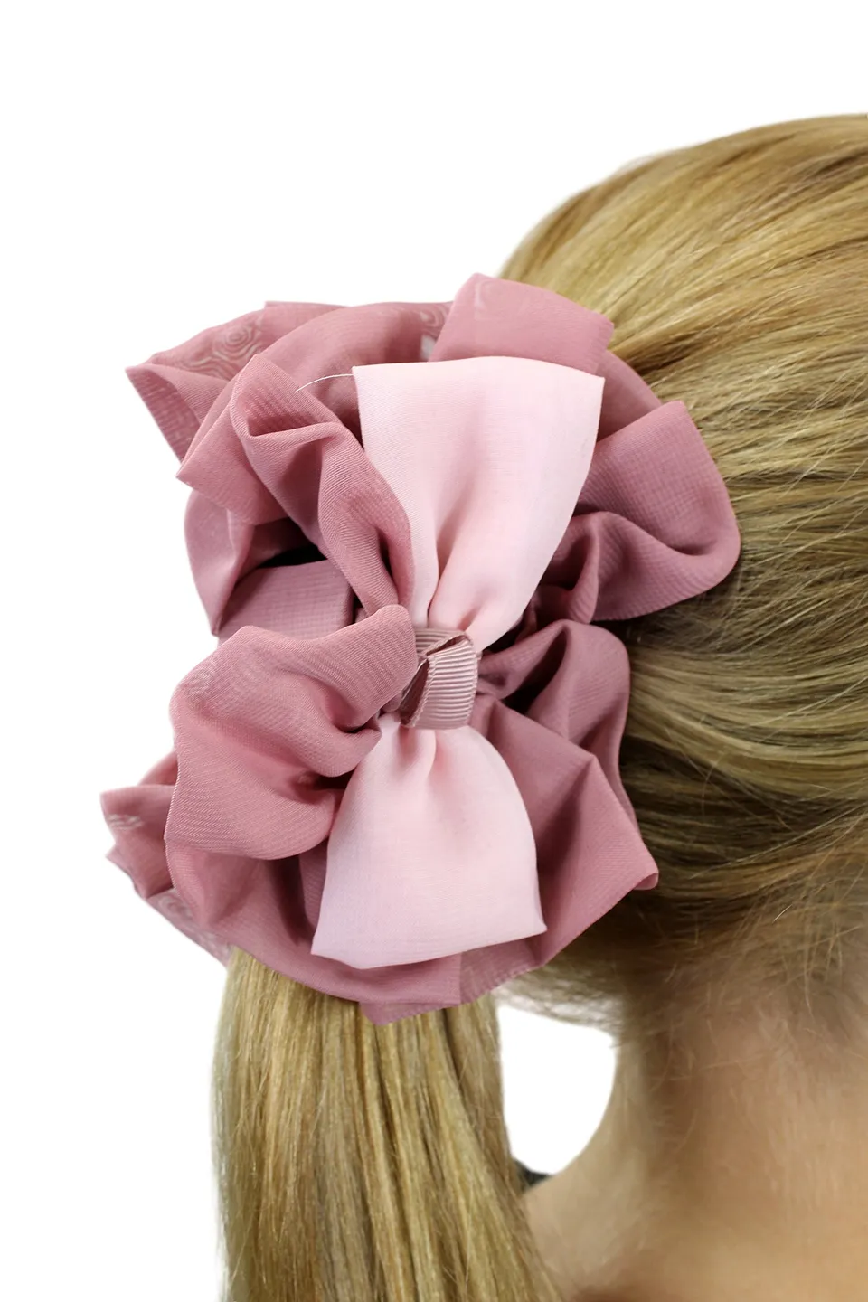 wig-me-up-haarrose-z026-schleifen-haarrosette-rosa-mit-butterflyklammer image 1