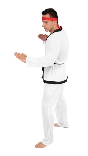 p-tit-clown-ninja-kost-m-f-r-damen-samurai-komplett-set-schwarz-rot image 8