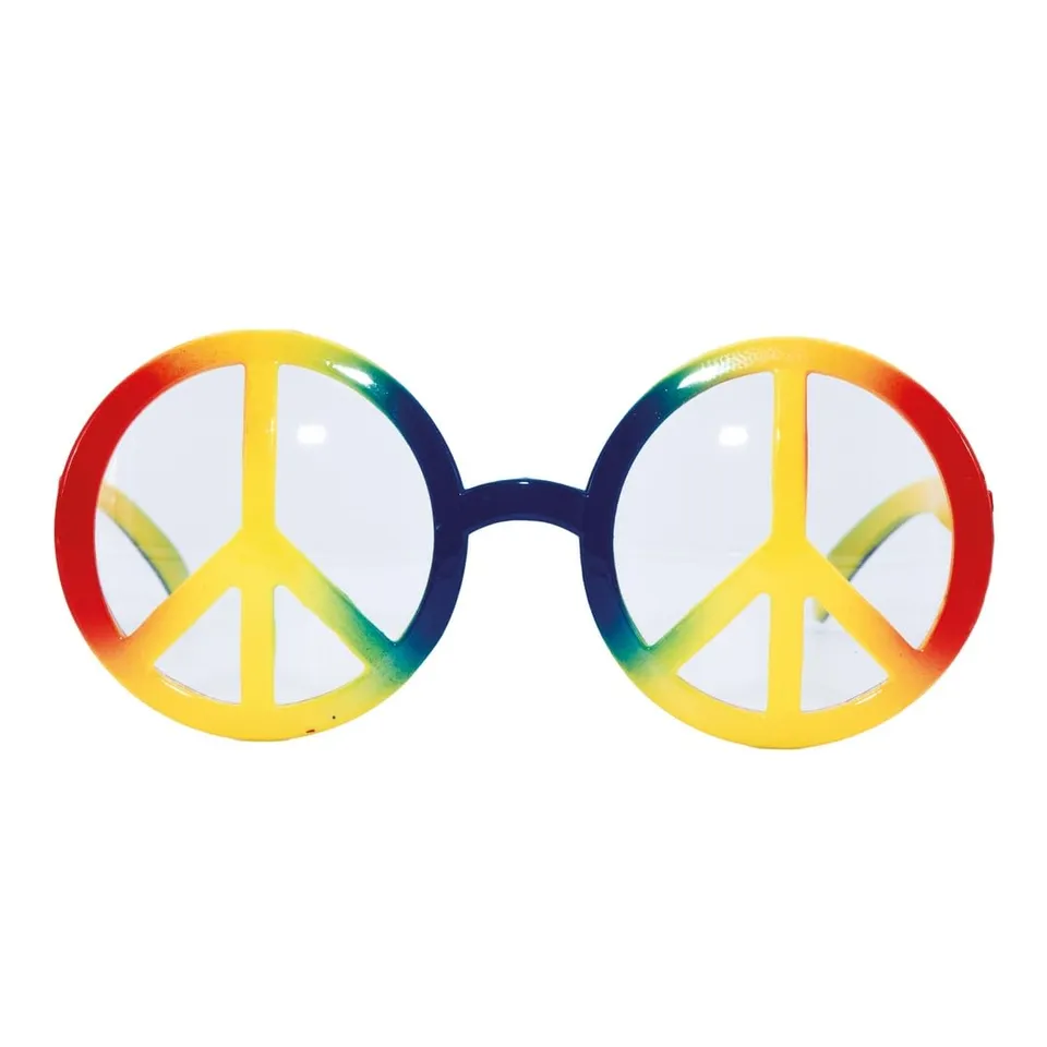 ptit-clown-40001-hippie-brille-peace-and-love-mehrfarbig-kunststoff image 1