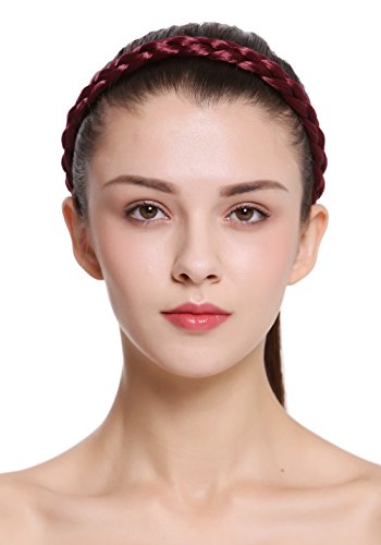wig-me-up-cxt-006-120-haarband-haarreif-geflochten-2-cm-granatrot image 6
