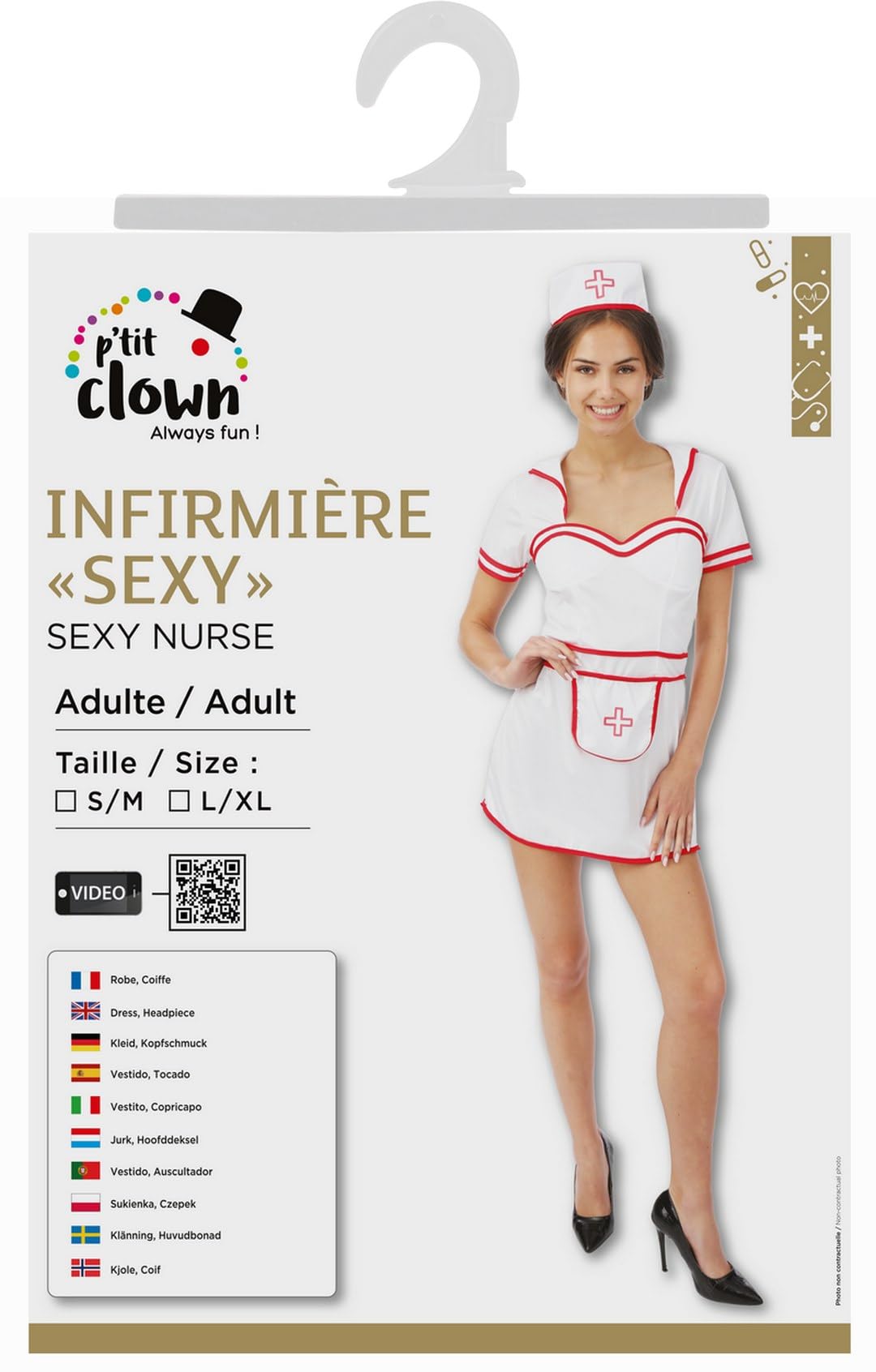 ptit-clown-luxe-krankenschwester-kost-m-damen-wei image 5