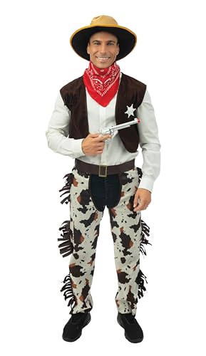 ptit-clown-89255-cowboy-kost-m-herren-western-5-teilig-braun-l-xl image 7