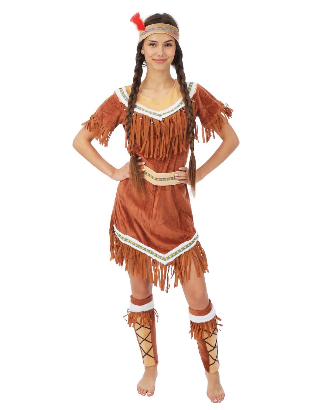 p-tit-clown-indianerin-kost-m-frau-polyester-komplett image 4