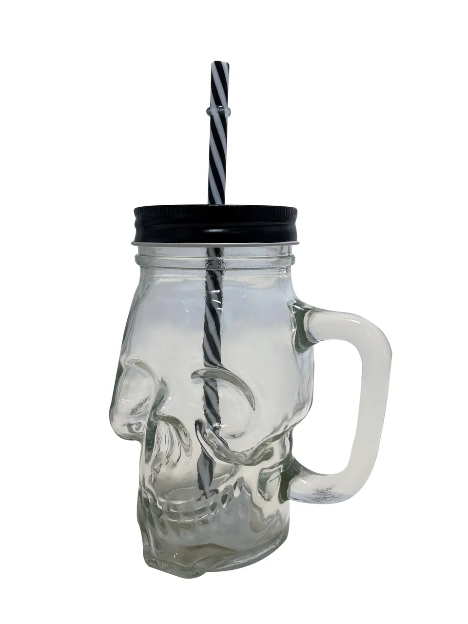 ptit-clown-totenkopfglas-500-ml-mit-strohhalm image 1
