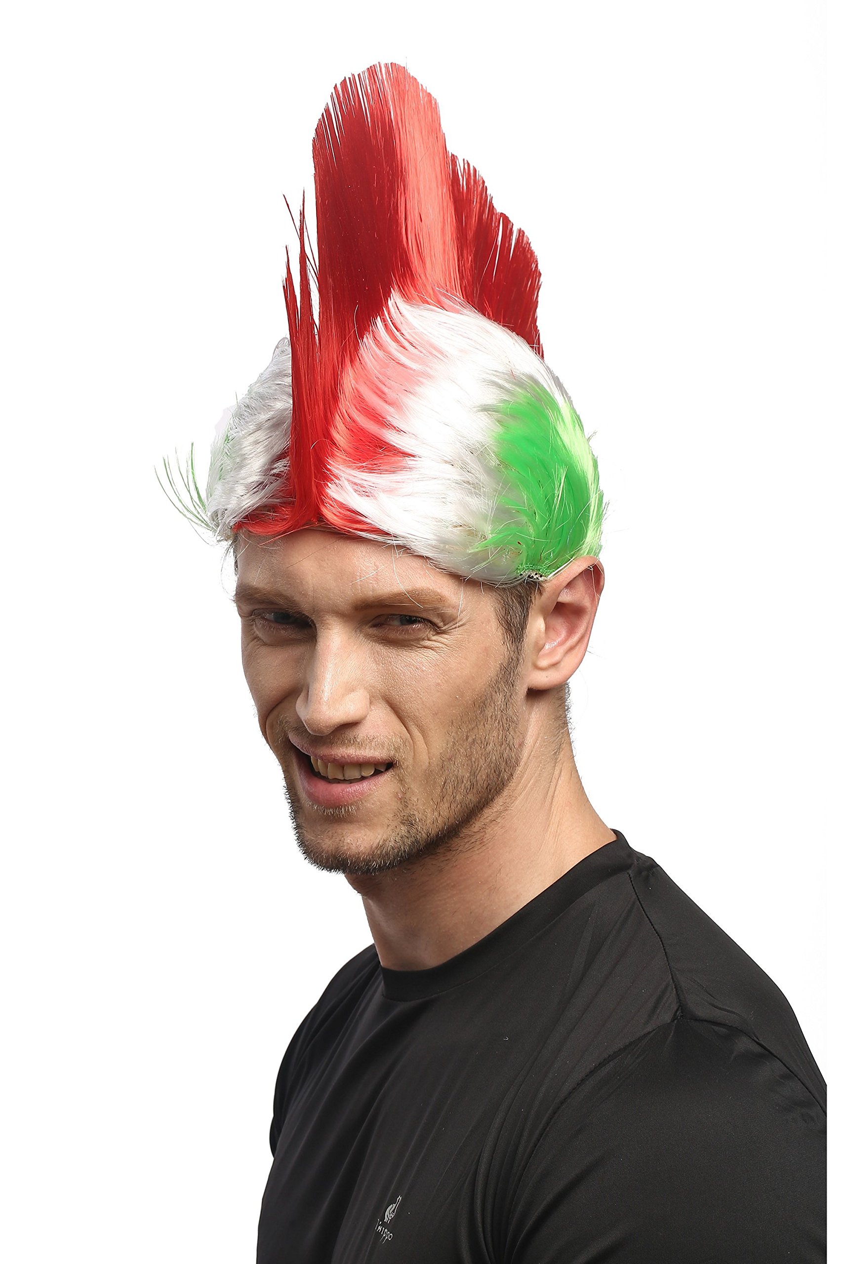 wig-me-up-xr-012-fan-per-cke-irokese-mohawk-italien-gr-n-wei-rot image 2