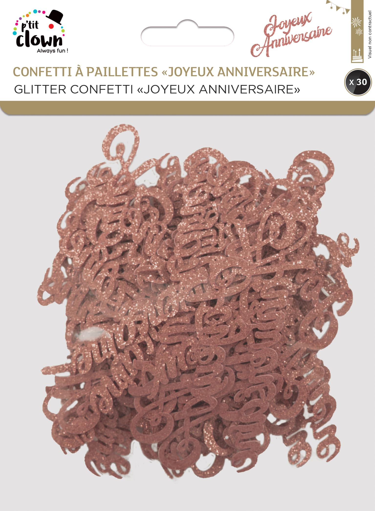 p-tit-clown-glitzer-konfetti-happy-birthday-rose-gold-30-st-ck image 2