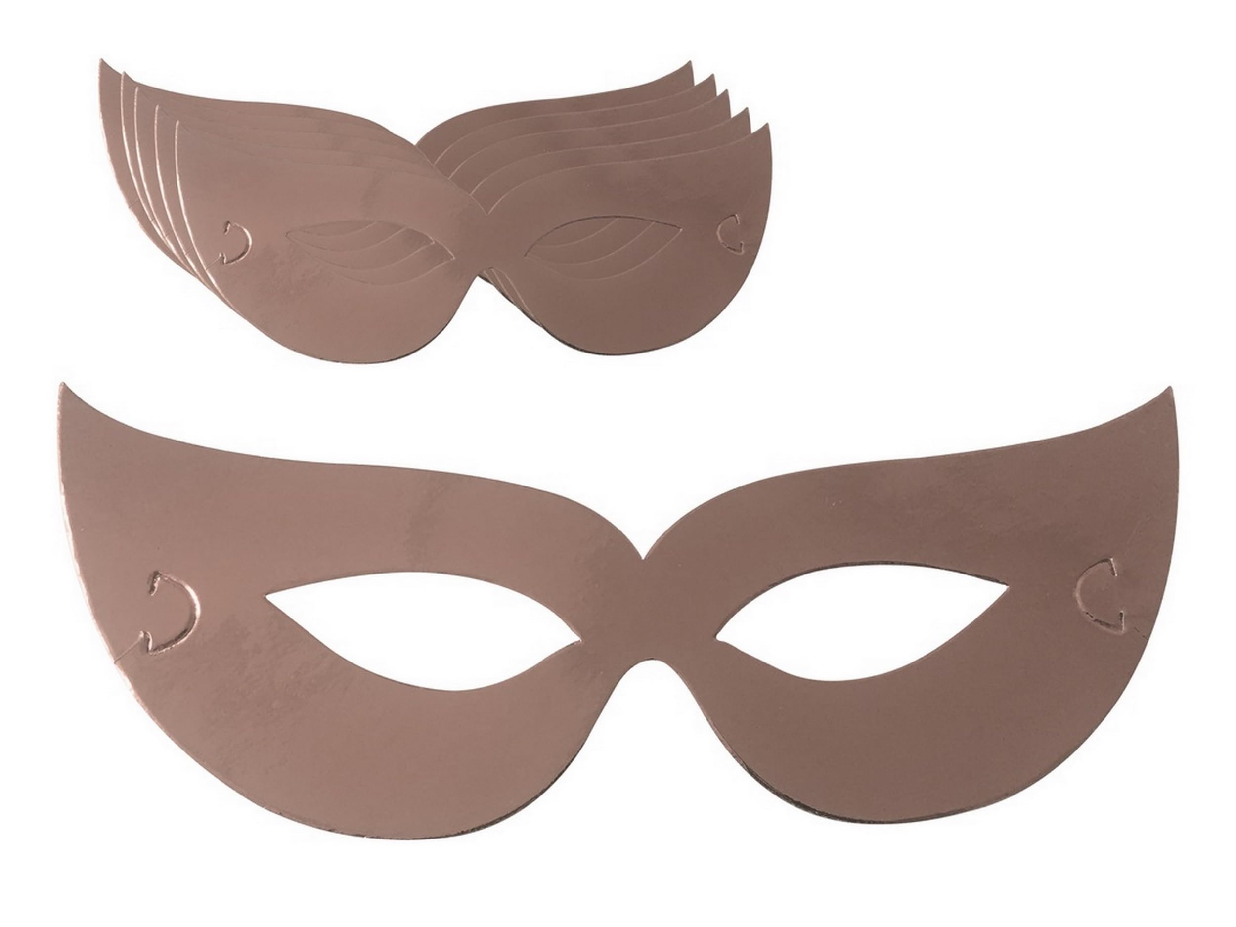 p-tit-clown-re33182-augenmasken-set-6-st-ck-metallic-ros-gold-libelle image 1