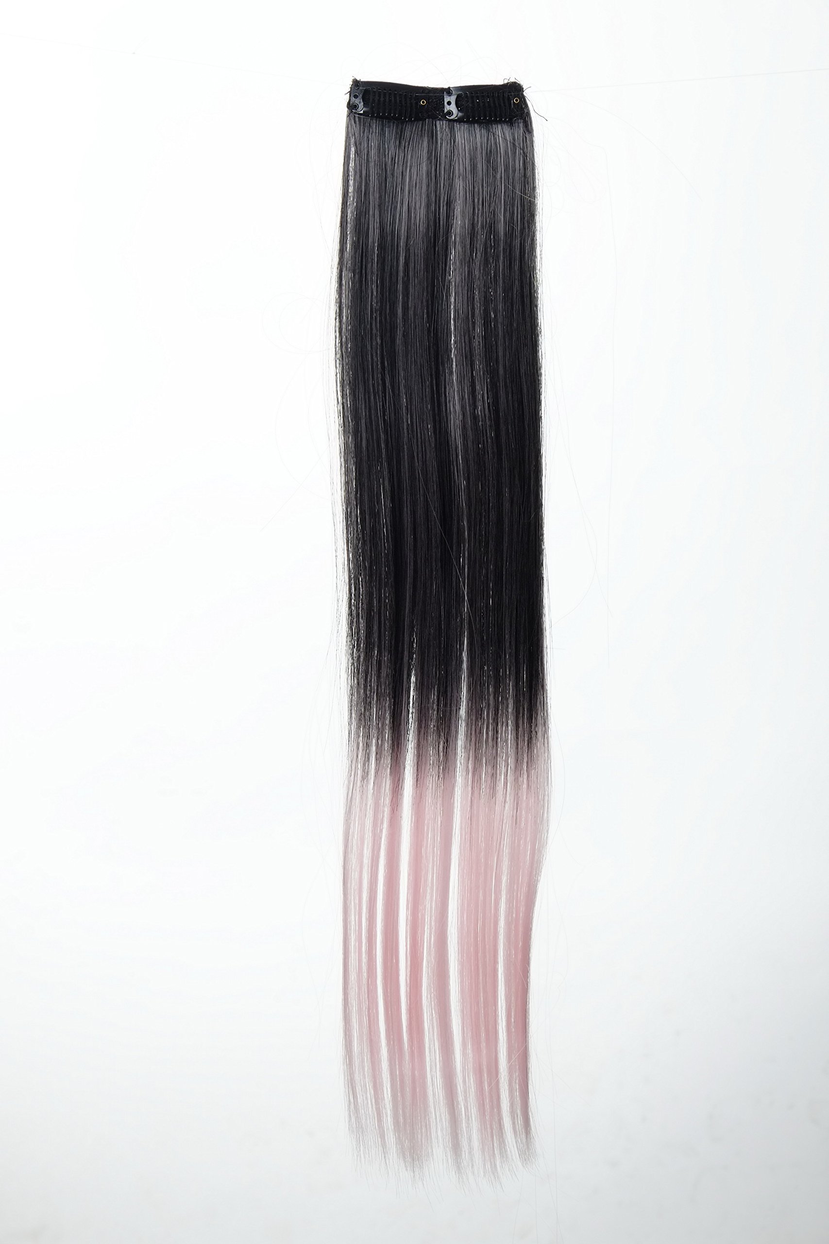 wig-me-up-yzf-p2s18p-clip-in-haarstr-hne-45cm-schwarz-hellrosa-mix image 2