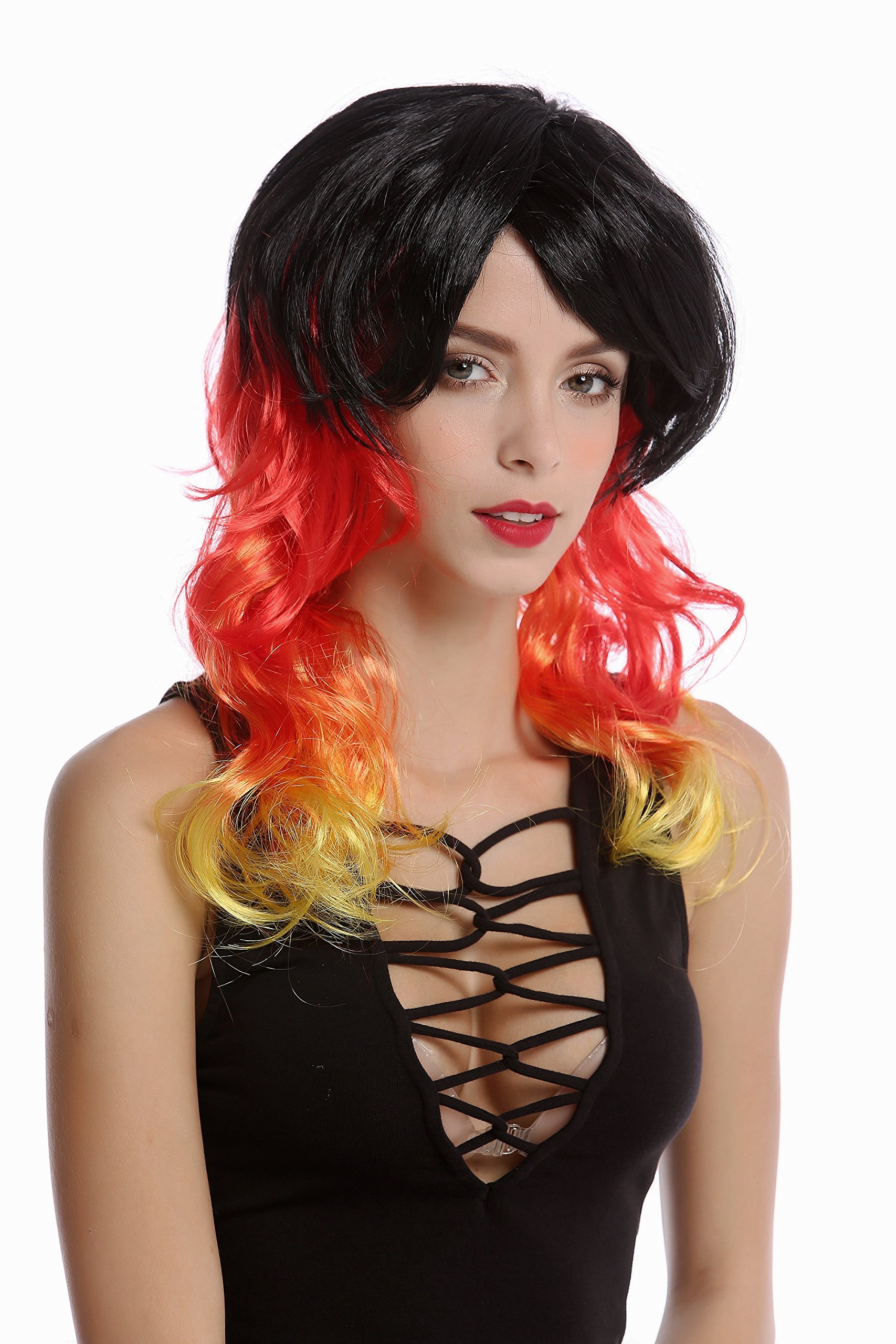 wig-me-up-90650-p103-pc13-pc2b-fanper-cke-damen-schwarz-rot-gold-lang-wellig-45- image 4