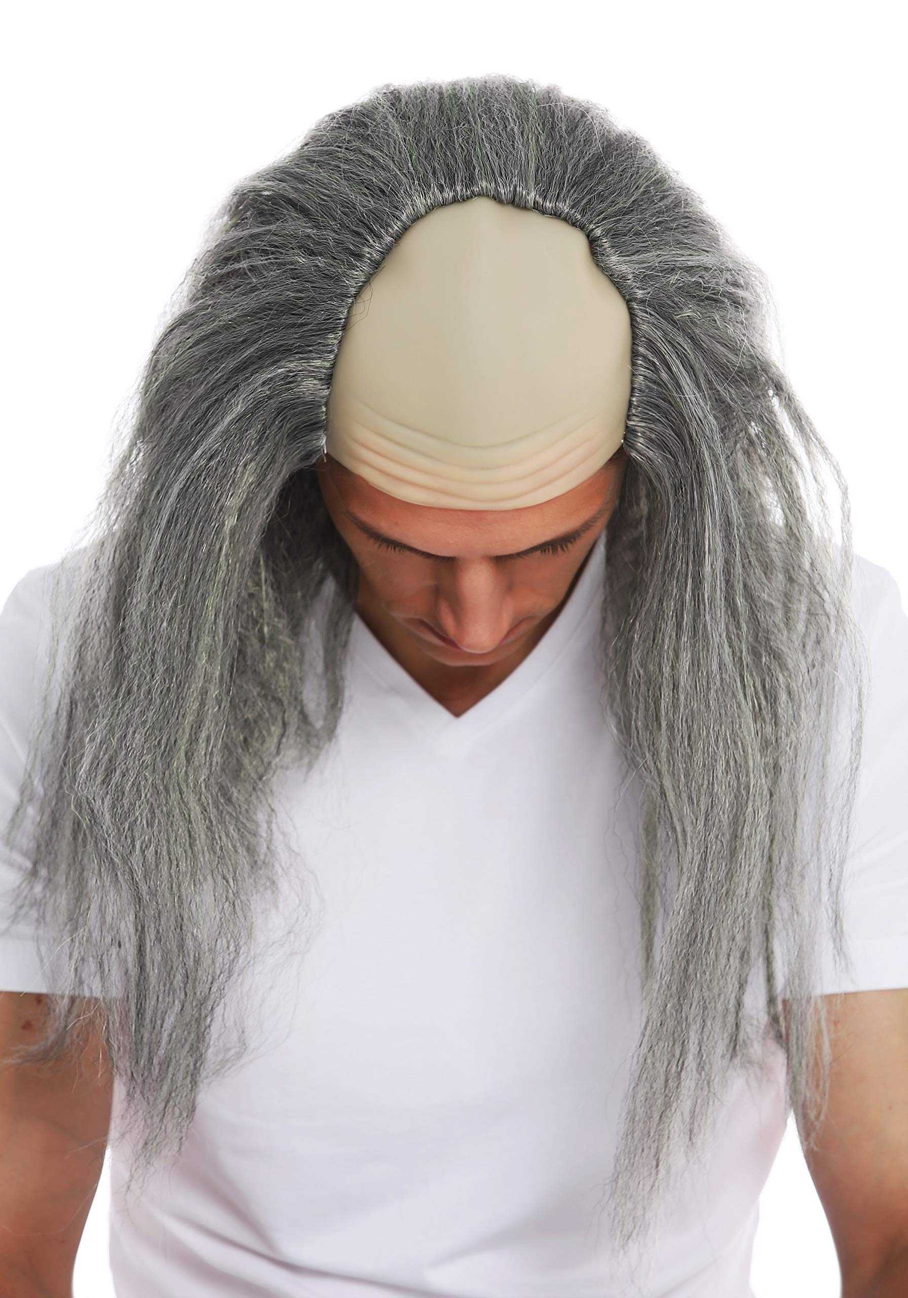 wig-me-up-bl201503-per-cke-herren-igor-stirnglatze-grau-gr-n-lang image 4