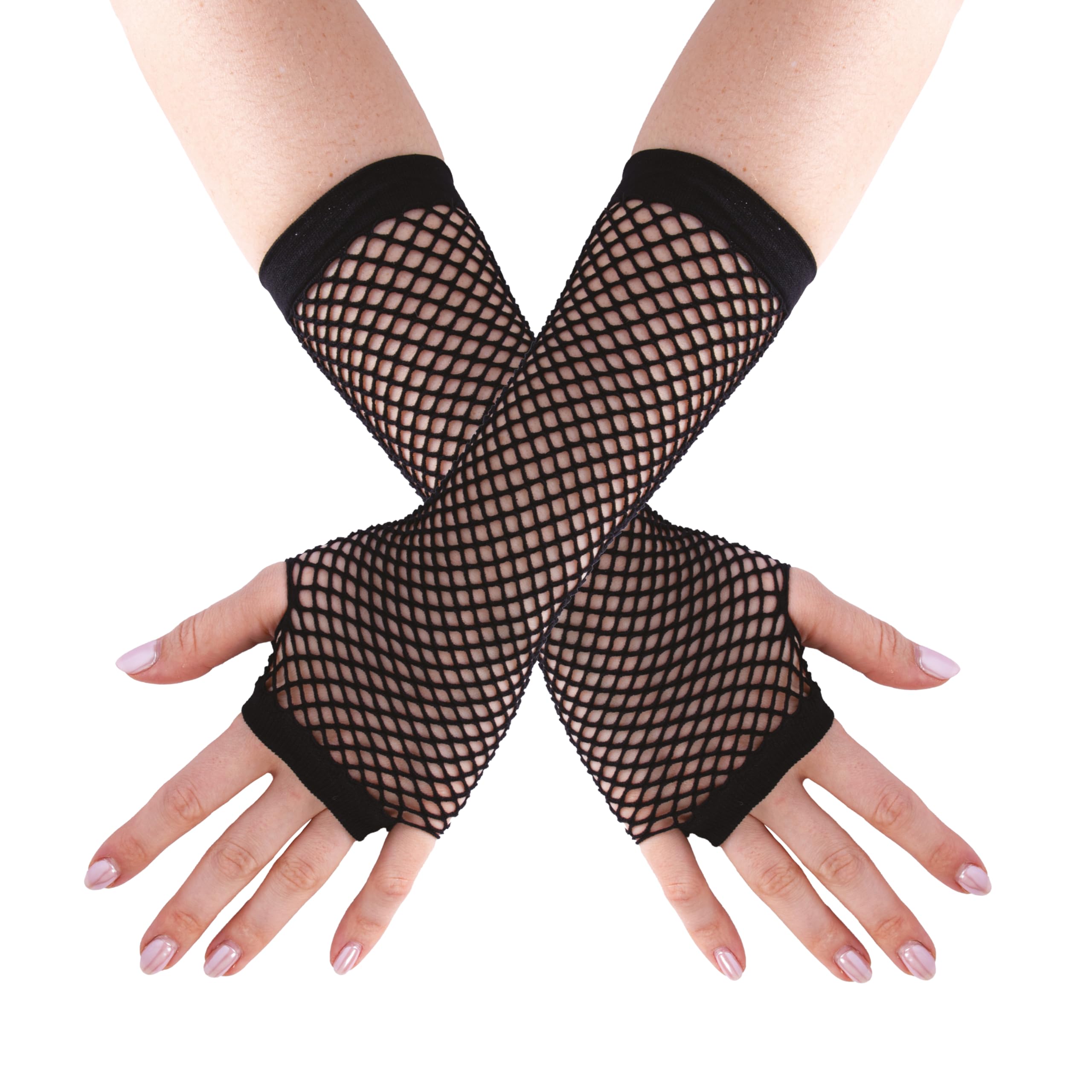 p-tit-clown-lange-netz-handschuhe-schwarz-mitaines-longues image 1