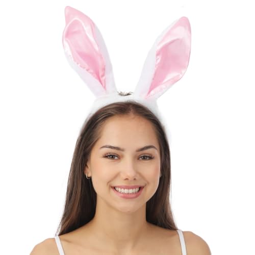 p-tit-clown-haarreif-hasenohren-wei-rosa-fleece-kost-m-zubeh-r image 6