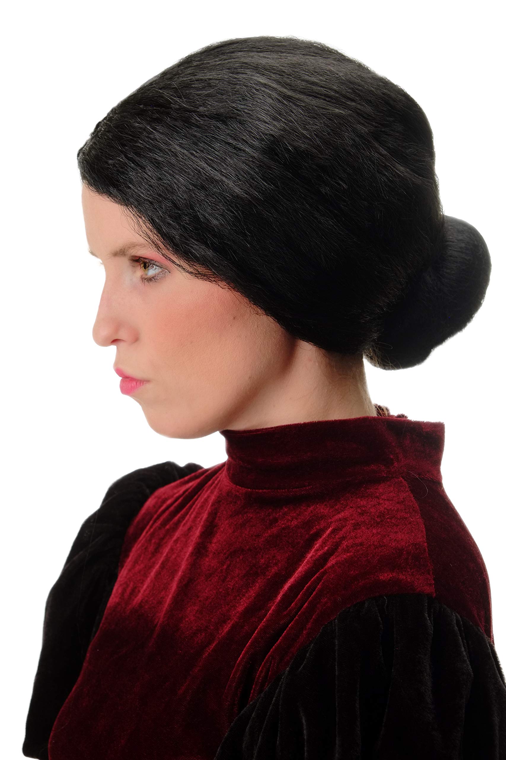 wig-me-up-69020-p103-damen-per-cke-dutt-schwarz-gouvernante image 1