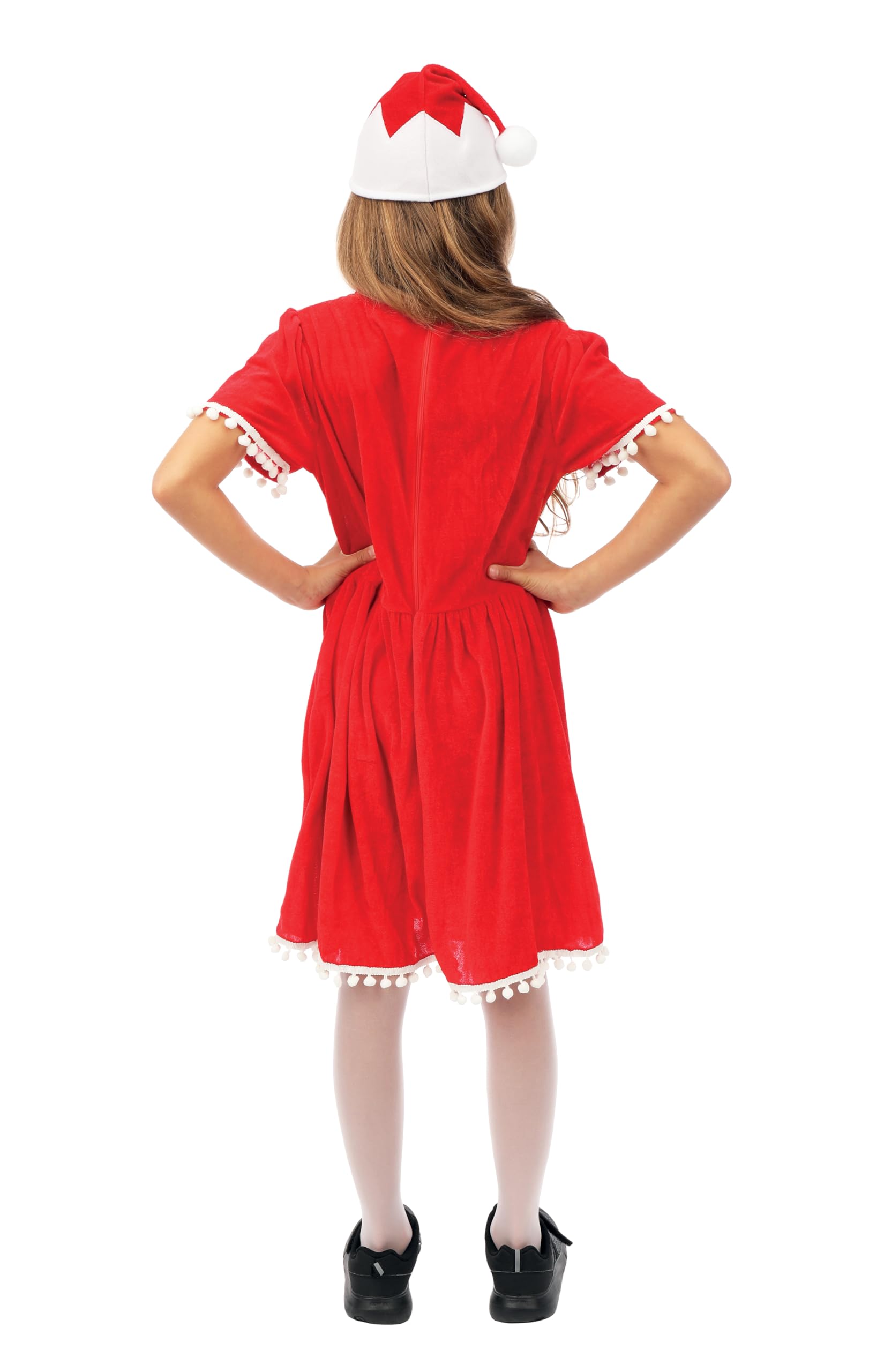 ptit-clown-weihnachtsmutter-miss-santa-kleid-rot-mit-m-tze-f-r-m-dchen image 3