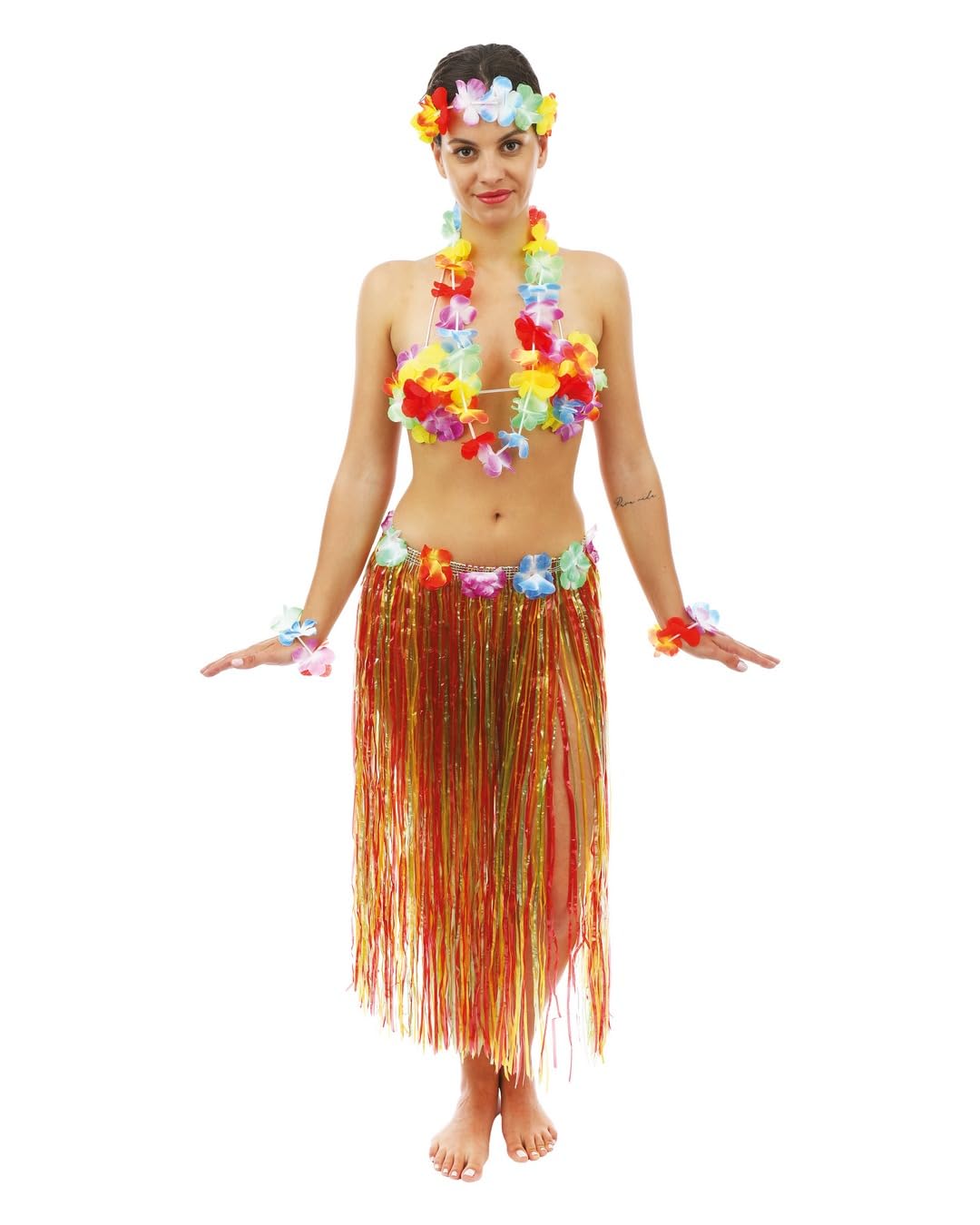 p-tit-clown-hawaii-rock-mit-blumen-g-rtel-kurz-mehrfarbig image 2