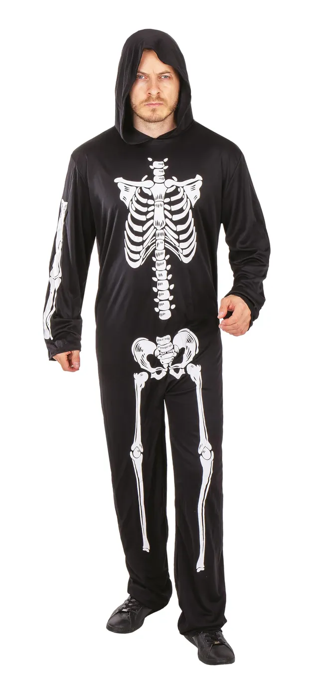 p-tit-clown-re21095-skelett-kost-m-erwachsene-l-xl-mit-kapuze image 1