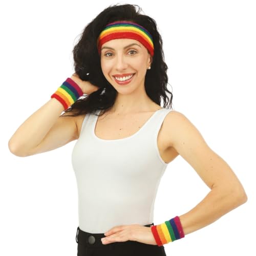 ptit-clown-stirnband-und-manschetten-set-frottee-regenbogen image 6