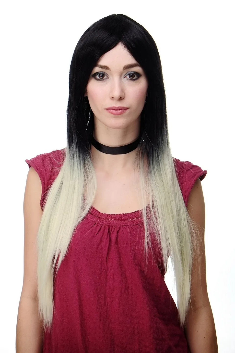 wig-me-up-damenper-cke-ombre-schwarz-platinblond-lang-glatt-80-cm-h9701-2f613 image 1