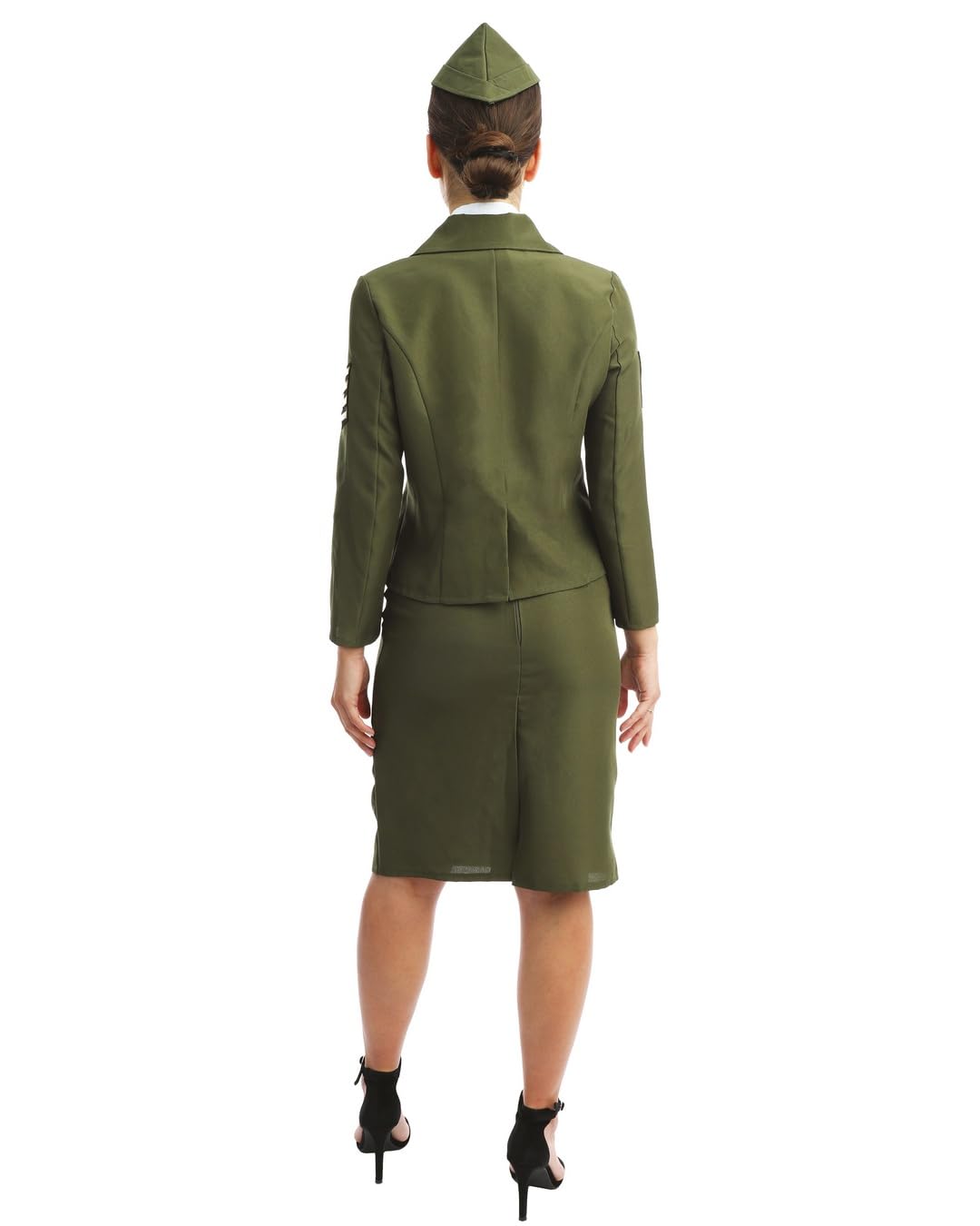 p-tit-clown-d-day-offizier-milit-r-kost-m-damen-us-army-uniform-gr-n-l-xl image 3