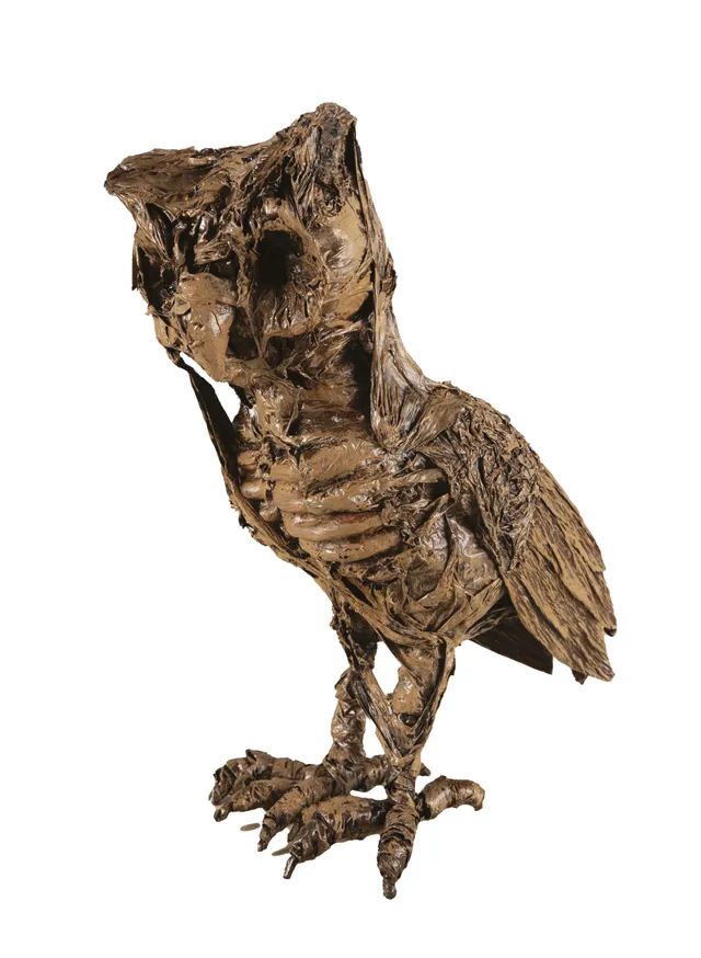 p-tit-clown-re23038-eule-zersetzt-deko-vogel-30-cm image 1