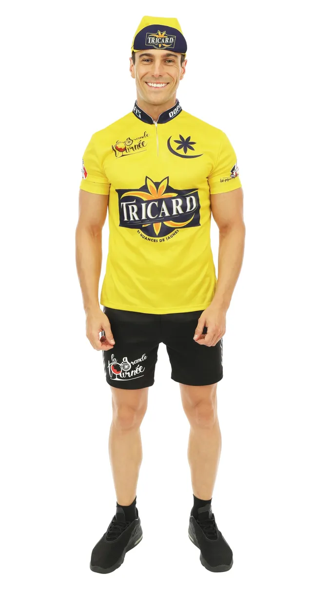 ptit-clown-radfahrer-kost-m-f-r-erwachsene-t-shirt-shorts-m-tze-polyester image 1