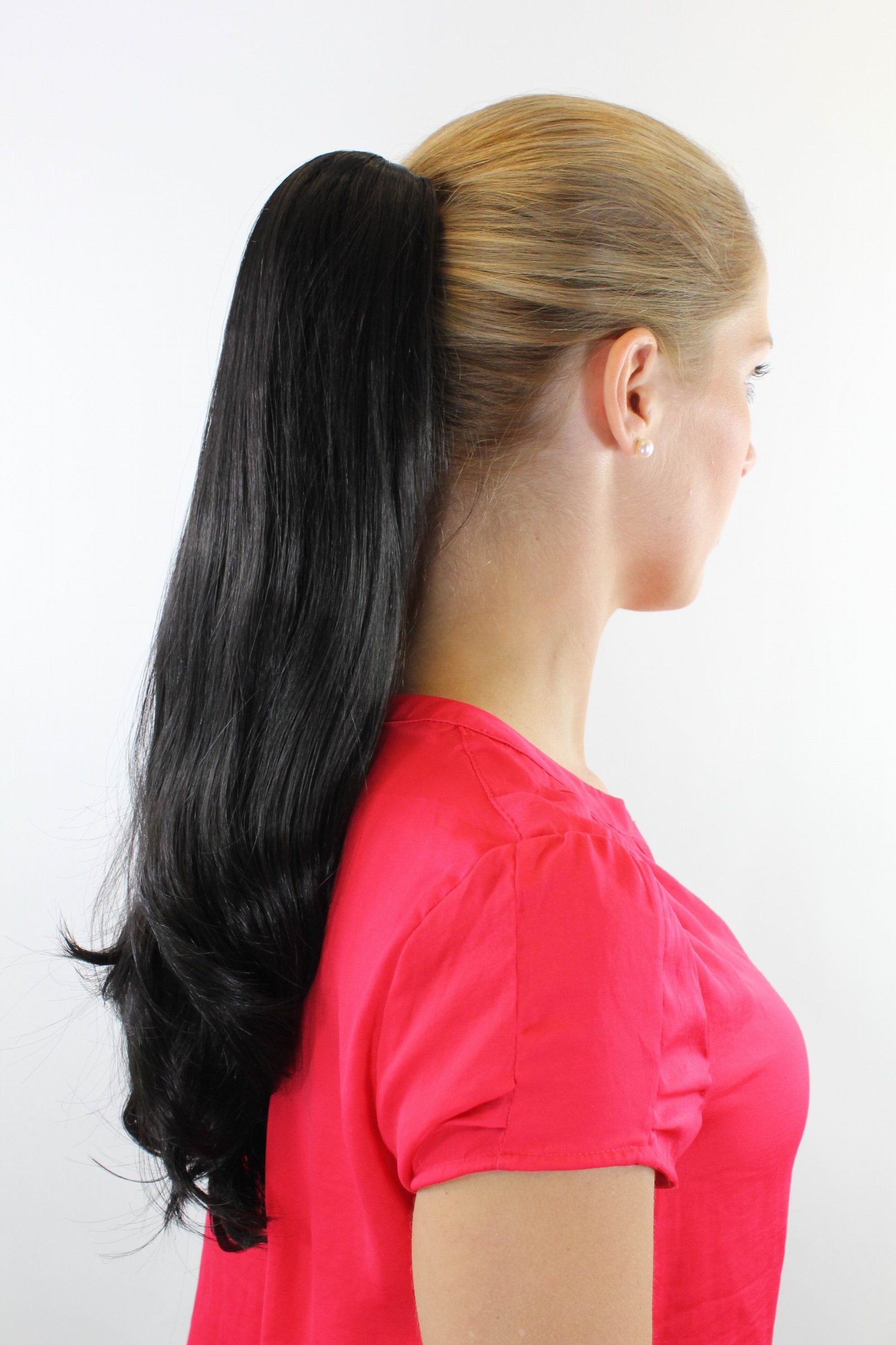 wig-me-up-jl-0126-3-haarteil-zopf-schwarzbraun-50-cm-butterfly-klammer image 2