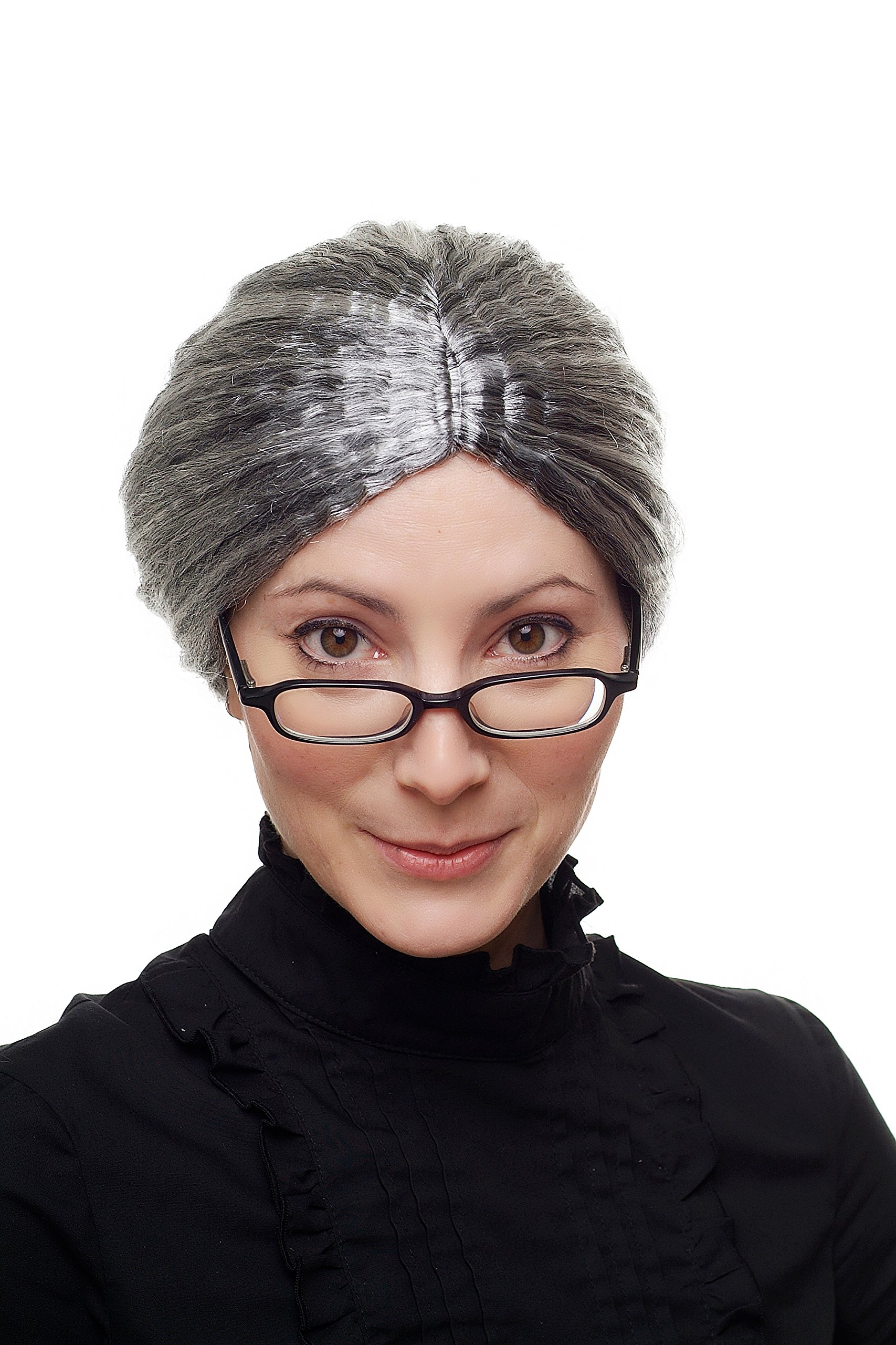 wig-me-up-69020-p103-damen-per-cke-dutt-schwarz-gouvernante image 5