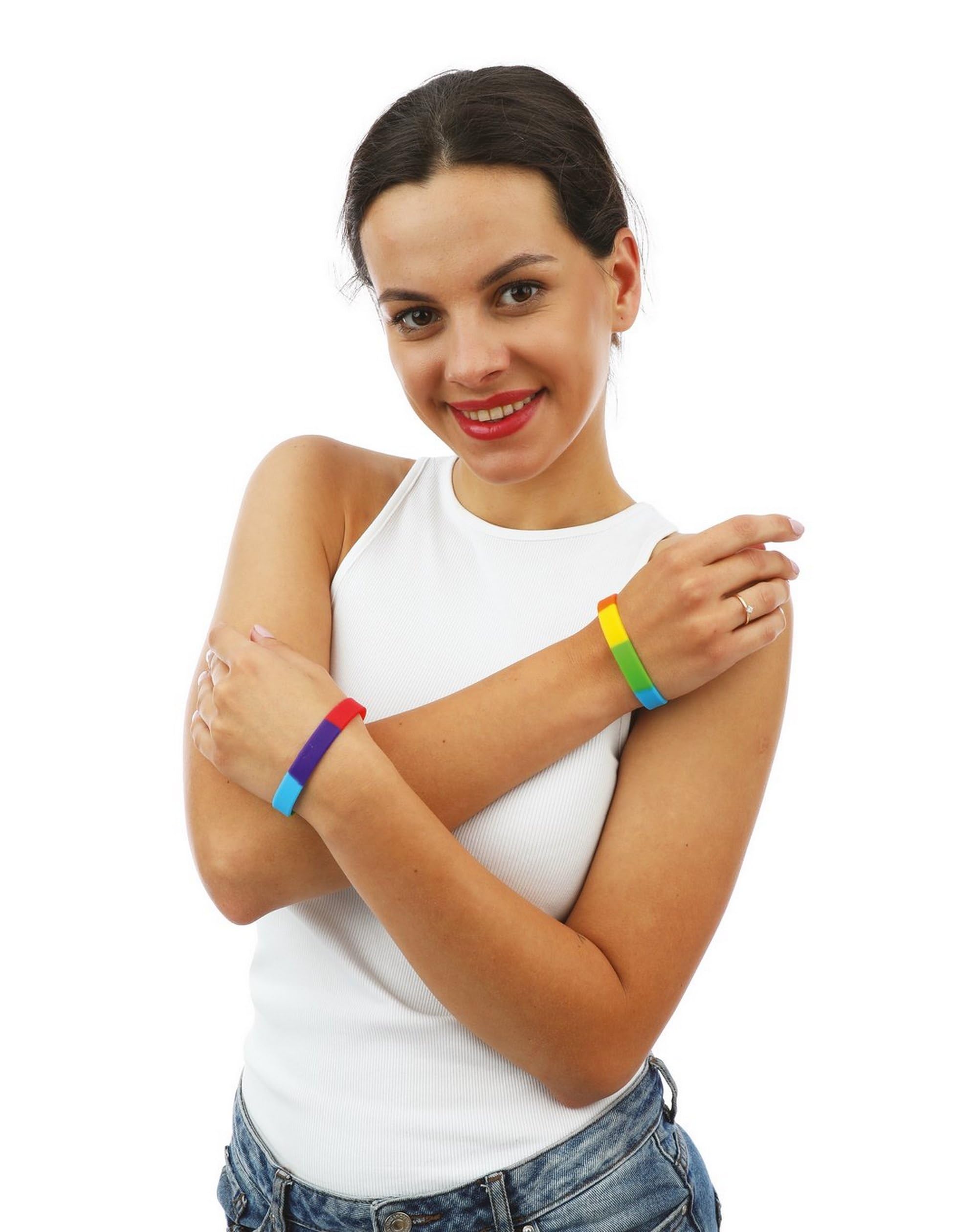 p-tit-clown-23261-flexibles-armband-regenbogenfarben-2-st-ck image 1