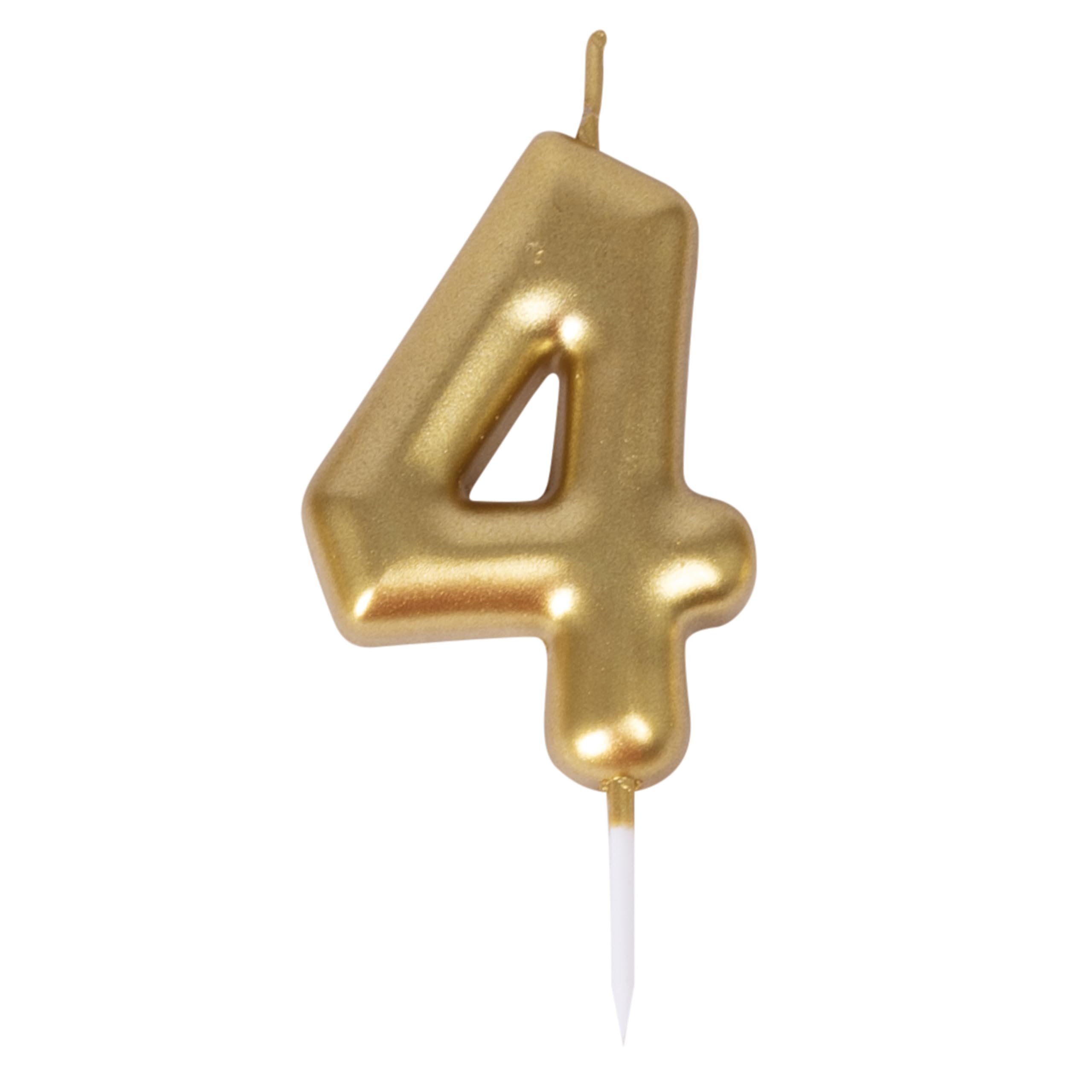 ptit-clown-23934-goldkerze-zahlenkerze-zahl-4-geburtstag image 1
