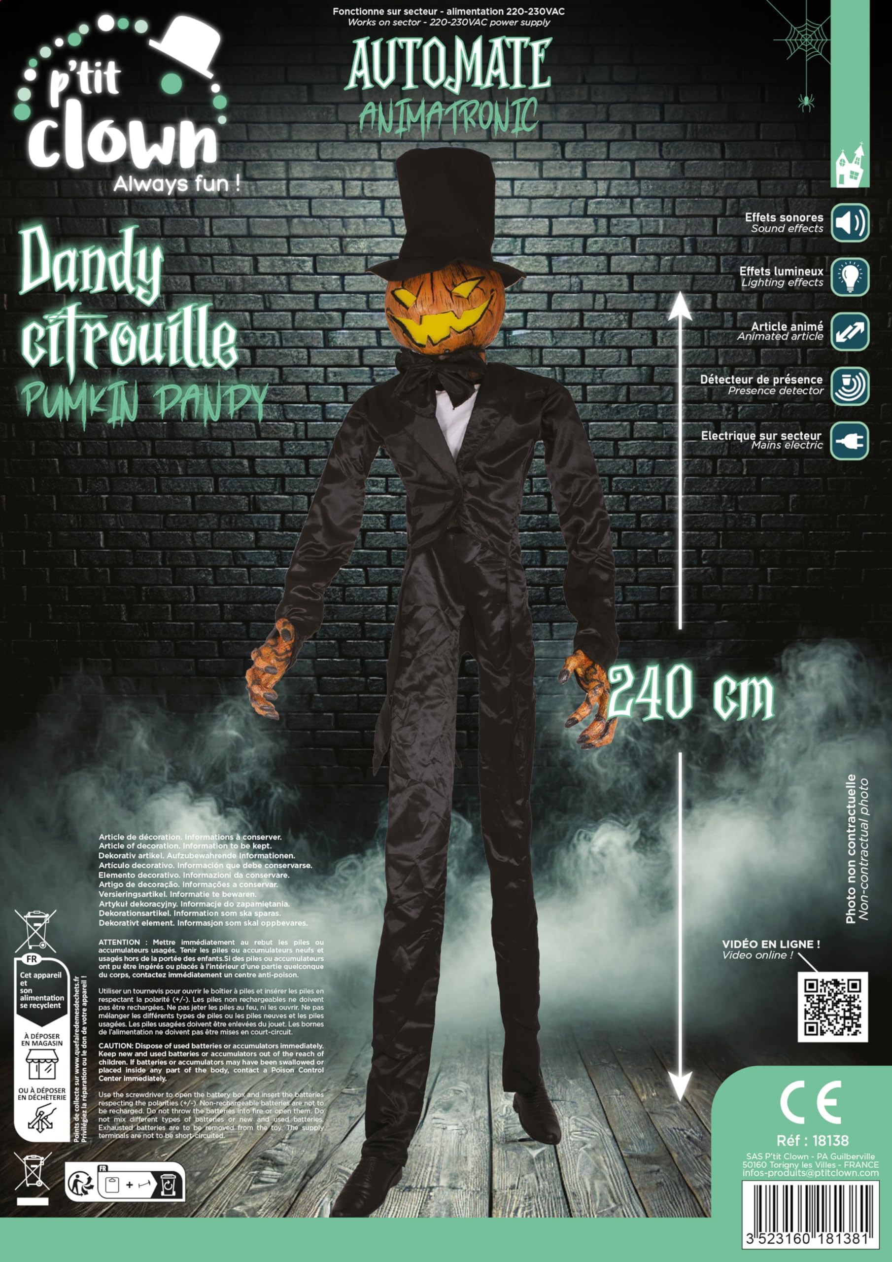 p-tit-clown-k-rbis-dandy-animiert-2-40-m-mit-licht-und-sound image 3