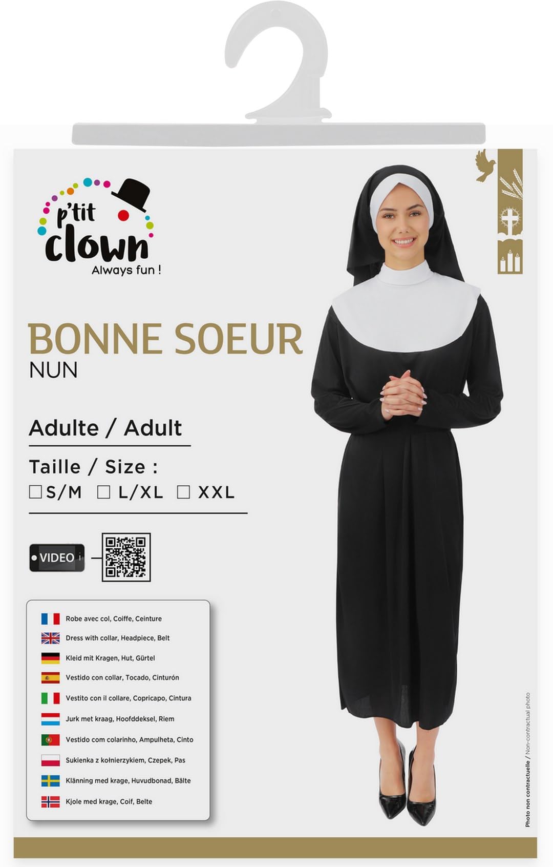 p-tit-clown-21144-nonnen-kost-m-schwarz-wei-l-xl image 5