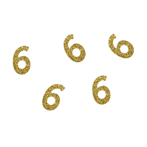ptit-clown-glitzer-konfetti-zahl-6-gold-50-st-ck image 4