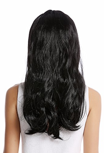 wig-me-up-90649-za103-damen-per-cke-lang-schwarz-mit-pony-pin-up image 8