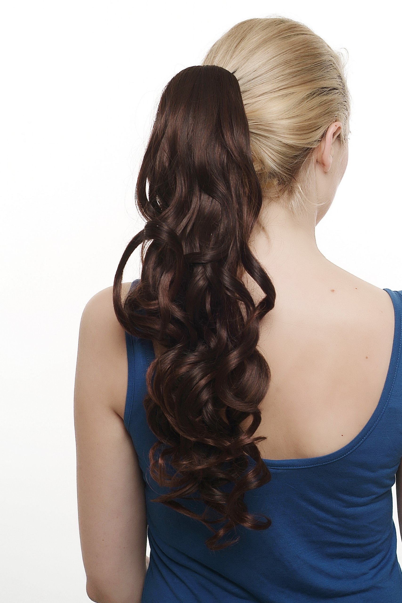 wig-me-up-pferdeschwanz-sa09-2t33-zopf-extension-braun-mix-gelockt-50-cm image 2