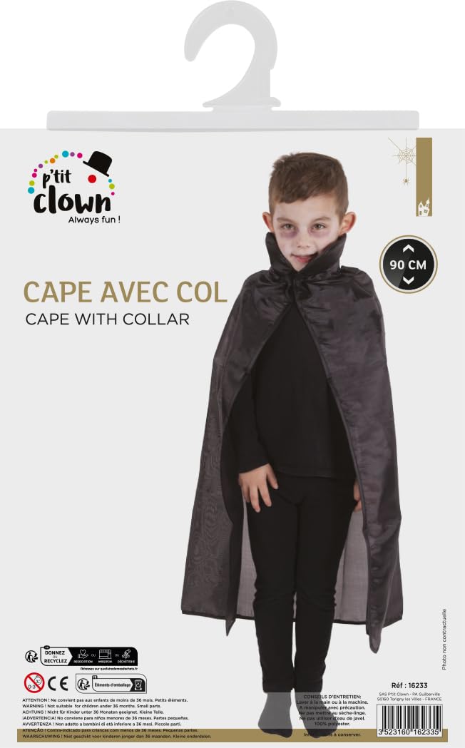 p-tit-clown-cape-kinder-90-cm-schwarz-gr-e-m-polyester image 5