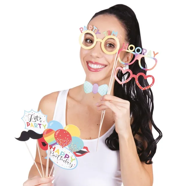 p-tit-clown-fotobooth-set-geburtstag-10-teilig-mehrfarbig image 1