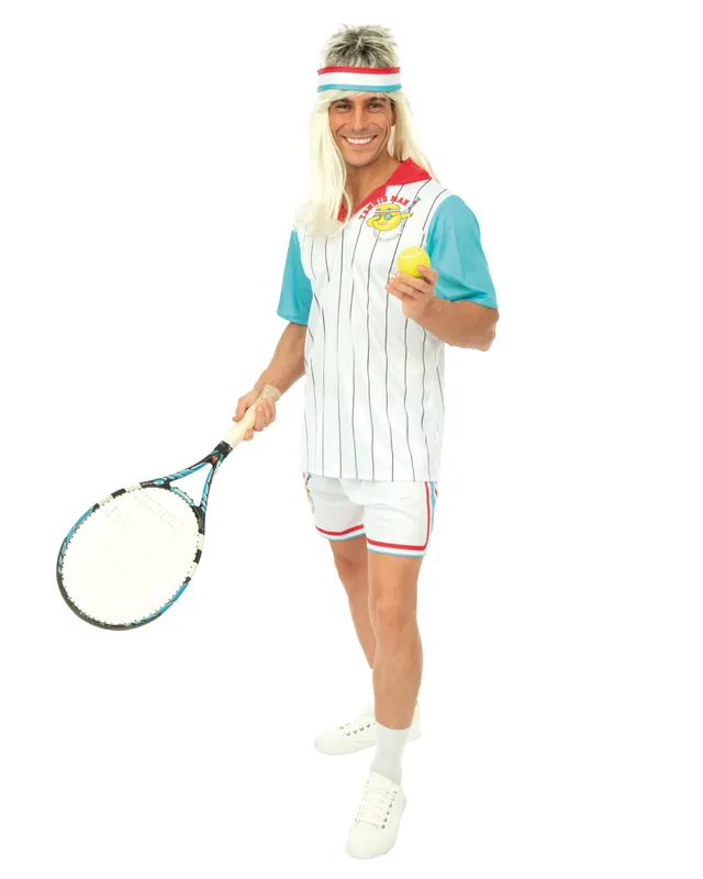 ptit-clown-sportkost-m-tennisspieler-f-r-erwachsene-polyester-kost-m image 1