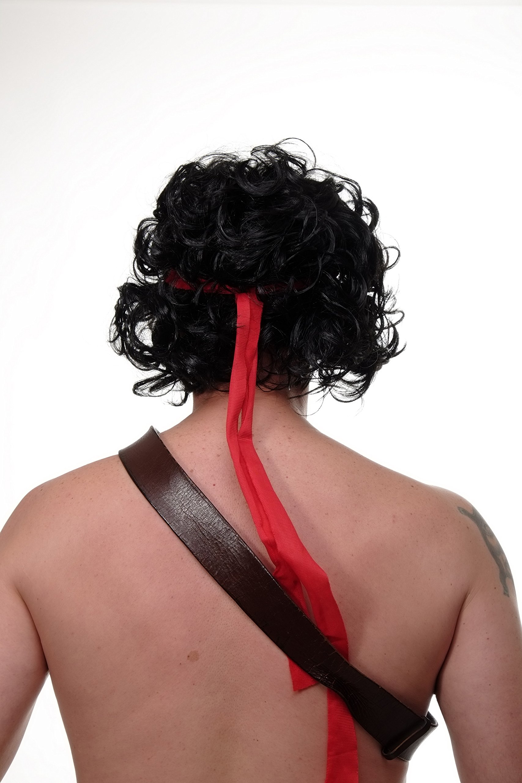 wig-me-up-3089-1-herren-per-cke-80er-locken-schwarz-mit-stirnband-25-cm image 4