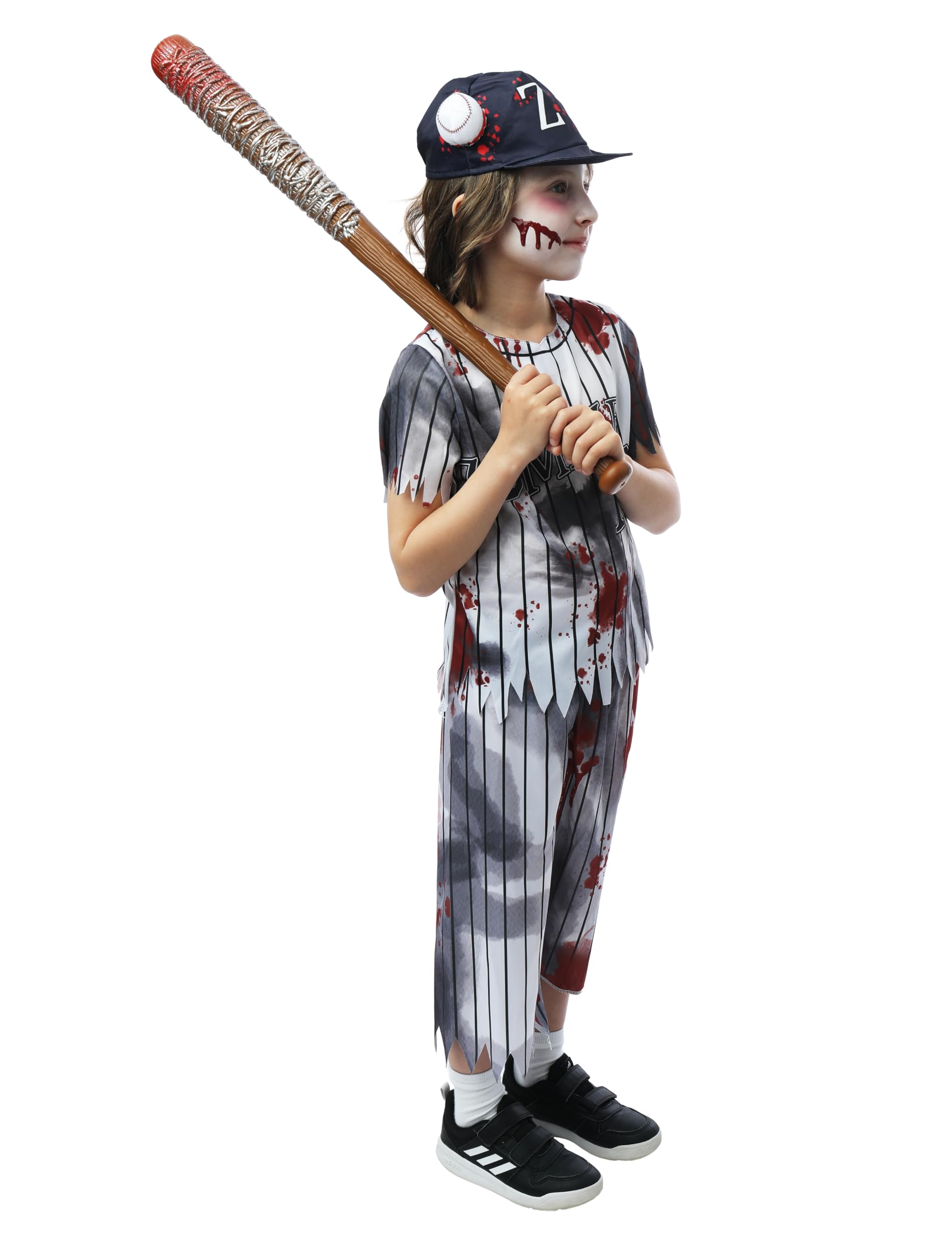 ptit-clown-zombie-baseballspieler-kost-m-kinder-mit-hut-oberteil-hose image 2