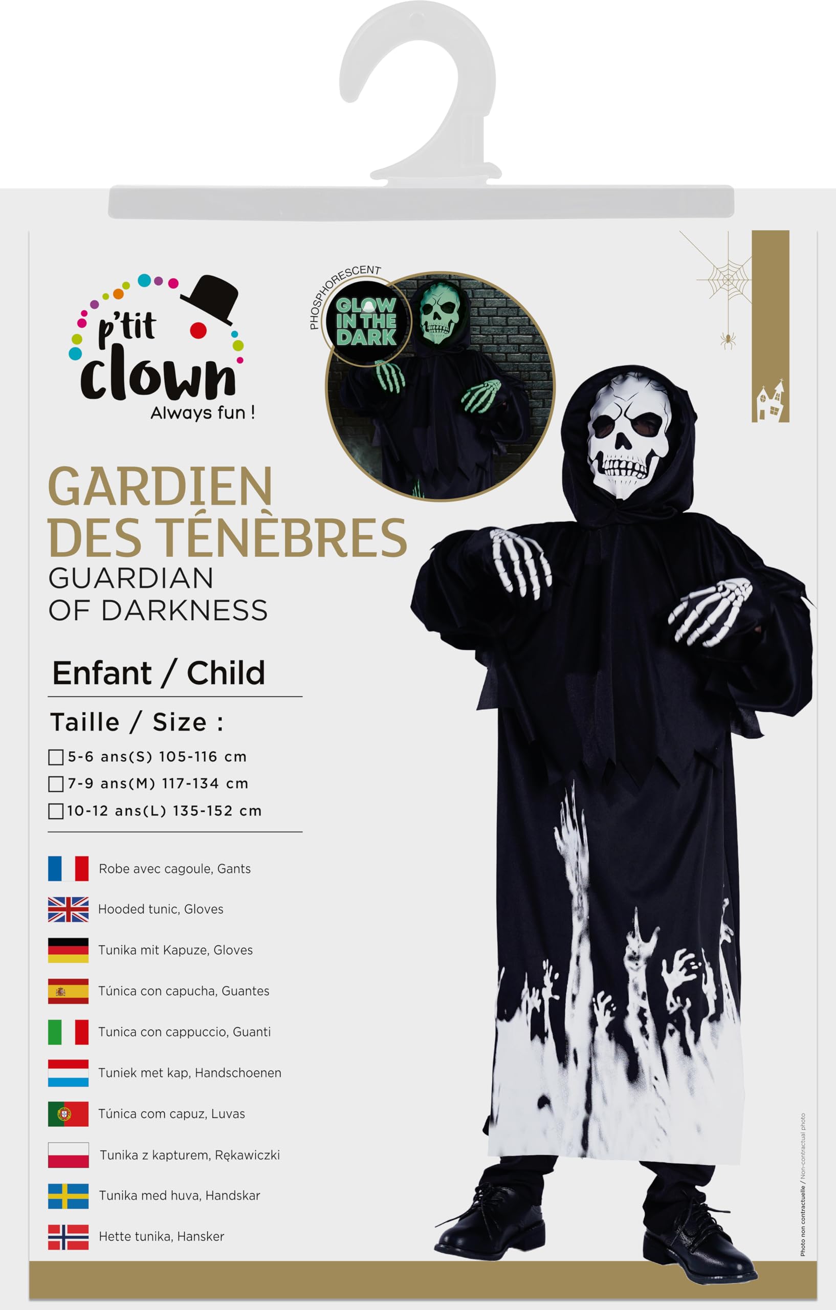 p-tit-clown-w-chter-der-dunkelheit-skelett-kost-m-phosphoreszierend-f-r-kinder image 5