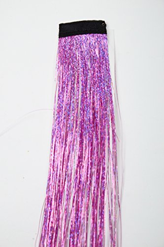 wig-me-up-rh-044-pink-clip-in-extension-tinsel-lametta-pink-45-cm image 7