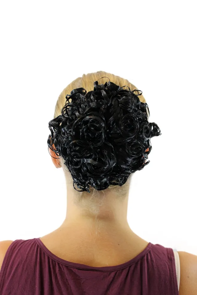 wig-me-up-jl-603-2-dutt-haarknoten-schwarz-rosen-lockig image 1