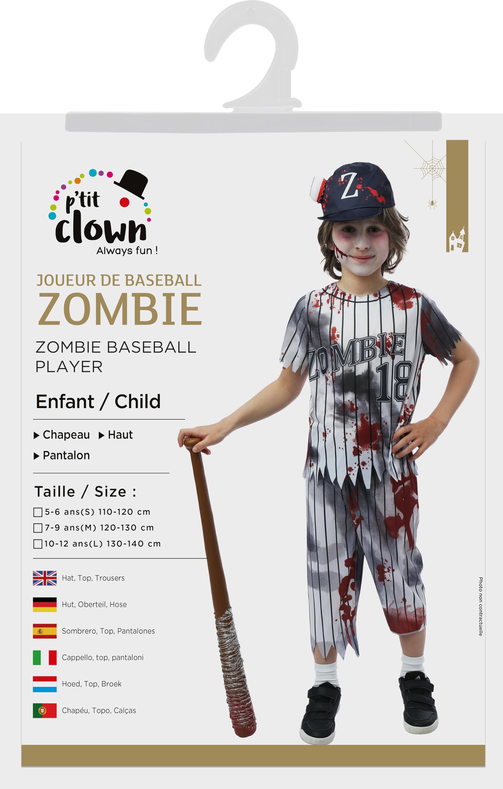 ptit-clown-zombie-baseballspieler-kost-m-kinder-mit-hut-oberteil-hose image 5