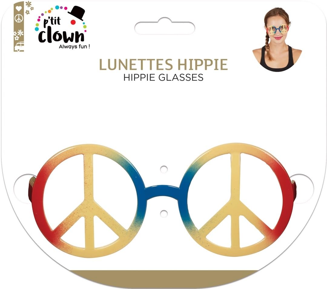 ptit-clown-40001-hippie-brille-peace-and-love-mehrfarbig-kunststoff image 7