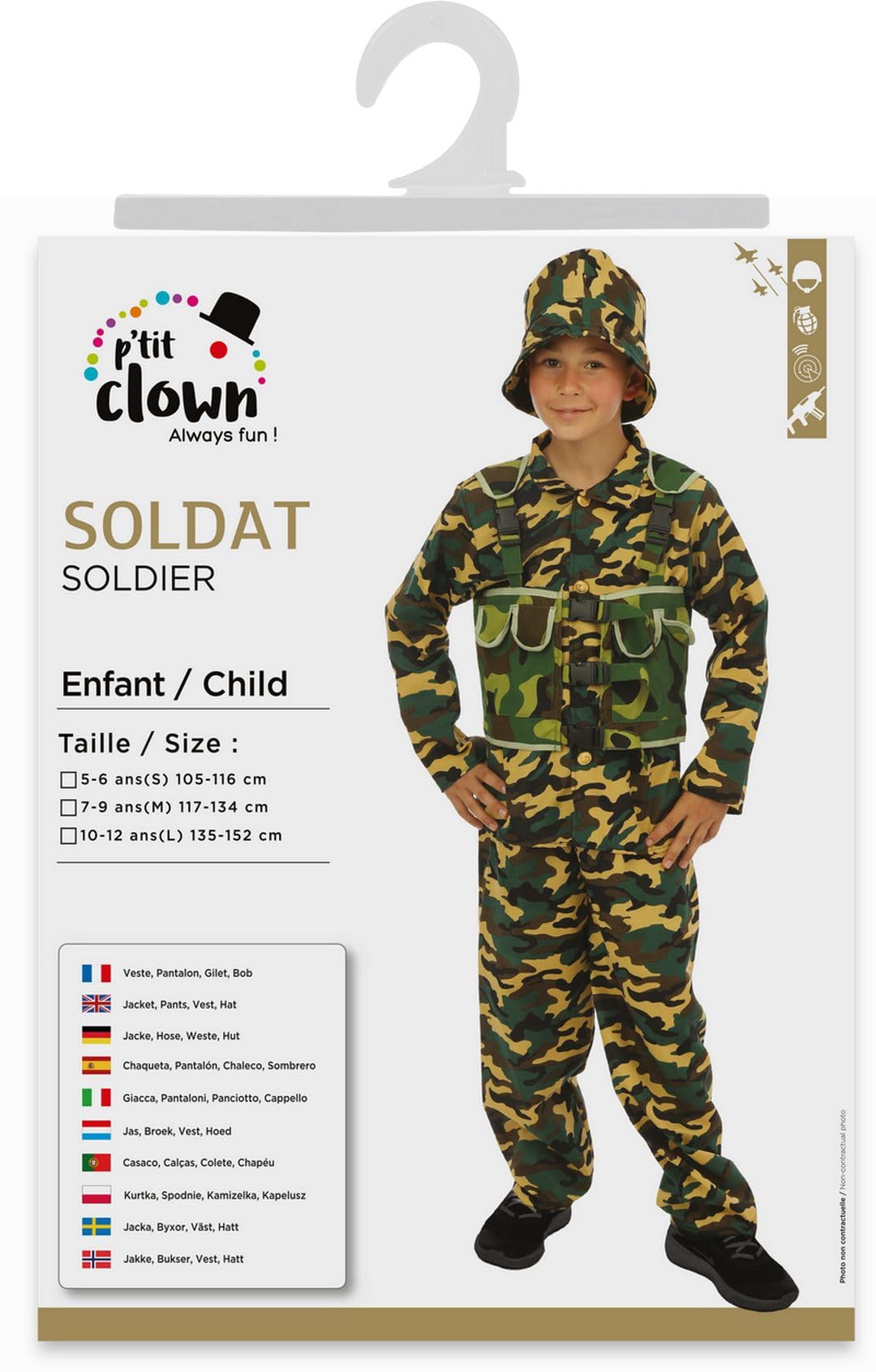 ptit-clown-soldatenkost-m-kinder-milit-r-camouflage image 5