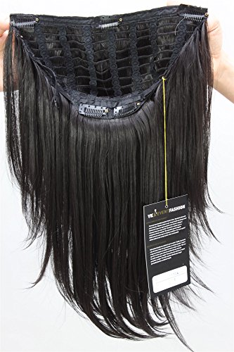 wig-me-up-h9514-2-haarteil-halbper-cke-clip-in-schwarz-glatt-50-cm image 4
