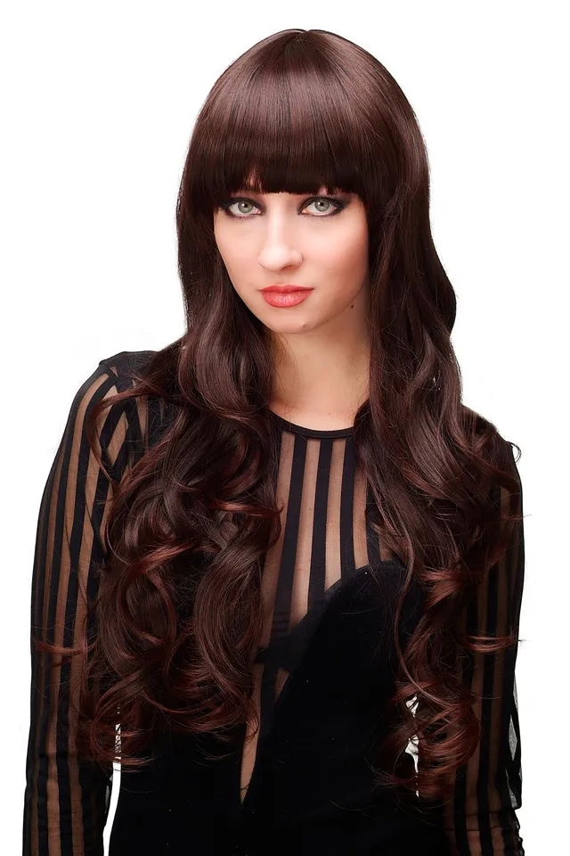 wig-me-up-h9101-damenper-cke-lang-gewellt-65-cm-mahagoni-braun-2t33-mit-pony image 1