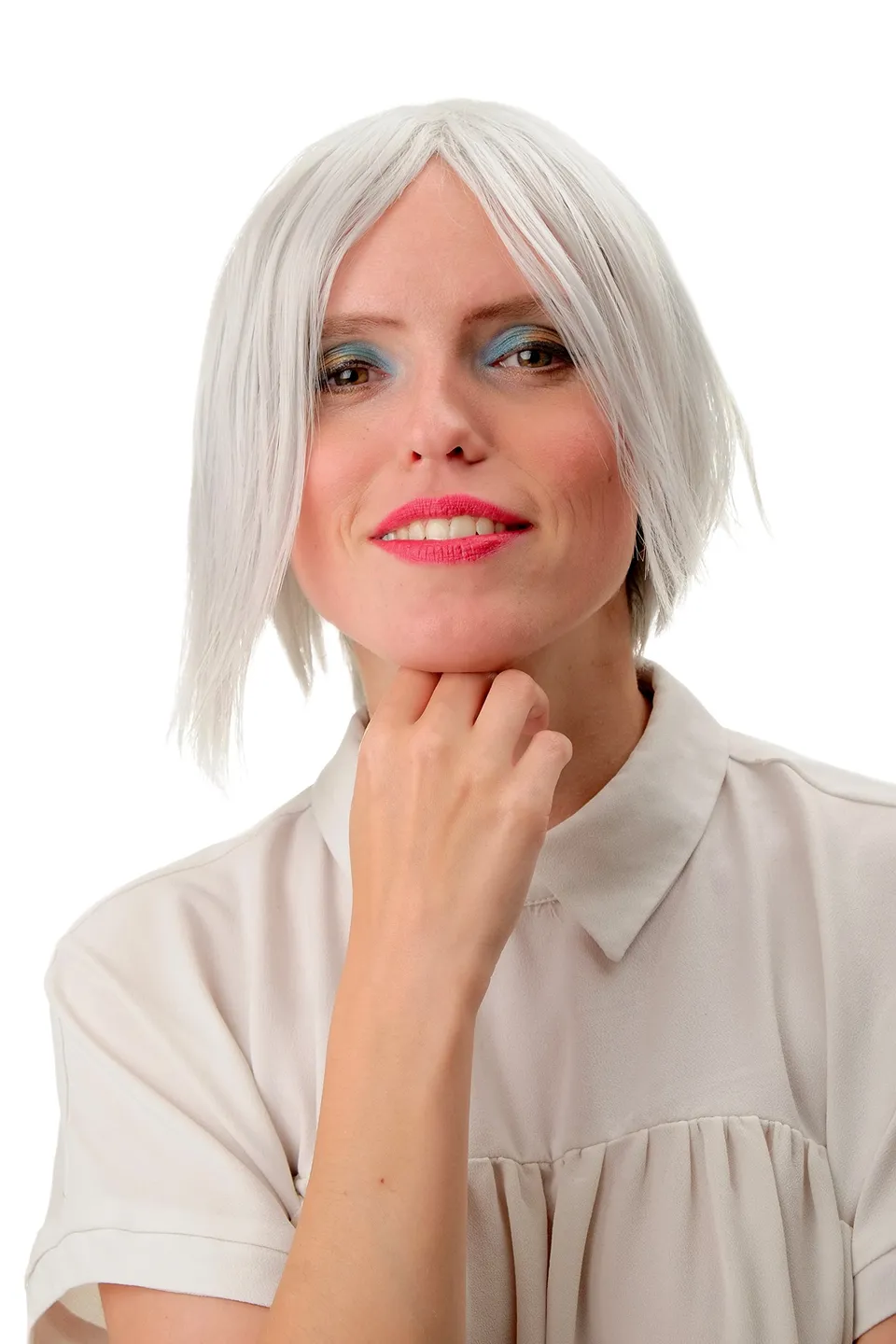 wig-me-up-gfw2473-gray-per-cke-grau-25-cm-kurz-glatt-mittelscheitel-cosplay image 1
