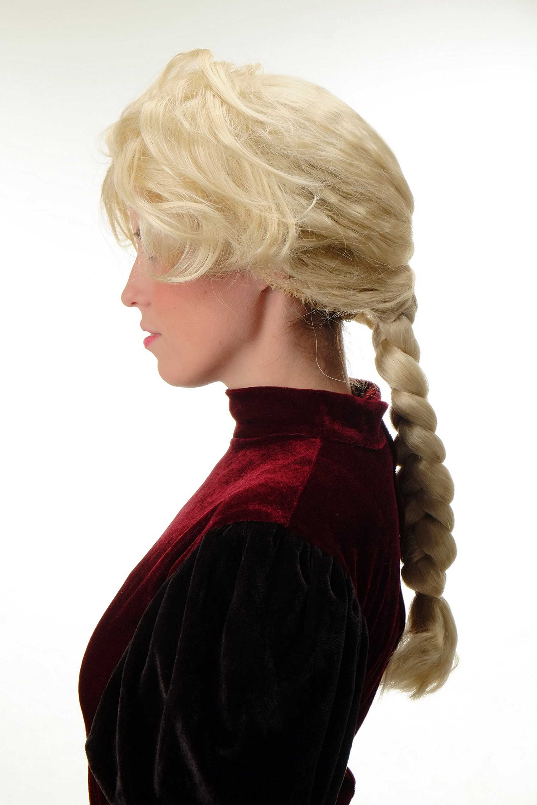 wig-me-up-pt0031-hk613b-damenper-cke-lang-hellblond-mit-dickem-flechtzopf-und-to image 2
